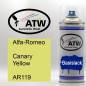 Preview: Alfa-Romeo, Canary Yellow, AR119: 400ml Sprühdose, von ATW Autoteile West.